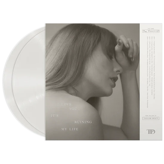 Taylor Swift - The Tortured Poets Department Phantom Clear Double LP Vinyl