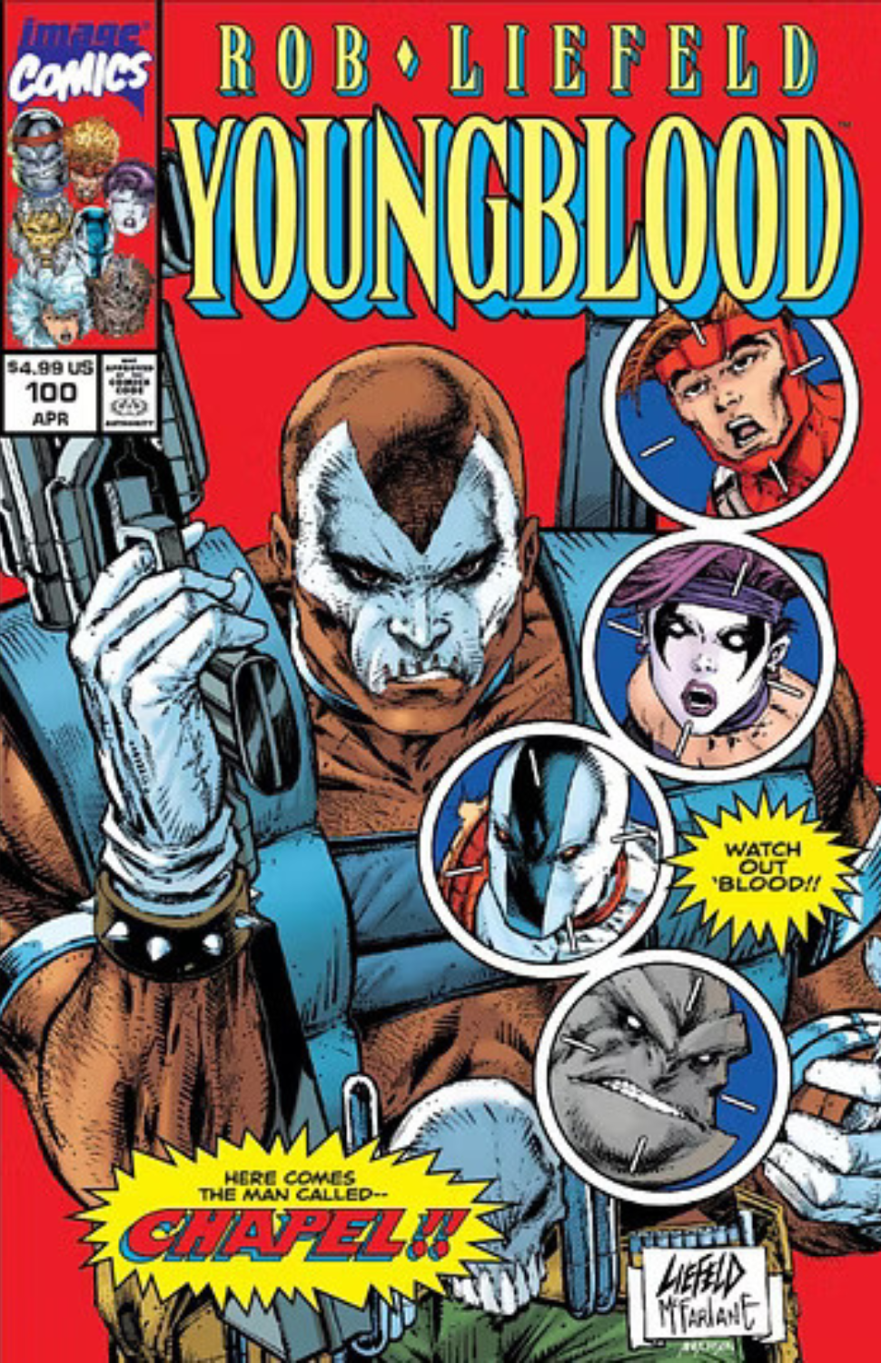 Youngblood #100 (Rob Liefeld & Todd McFarlane Retro Variant)
