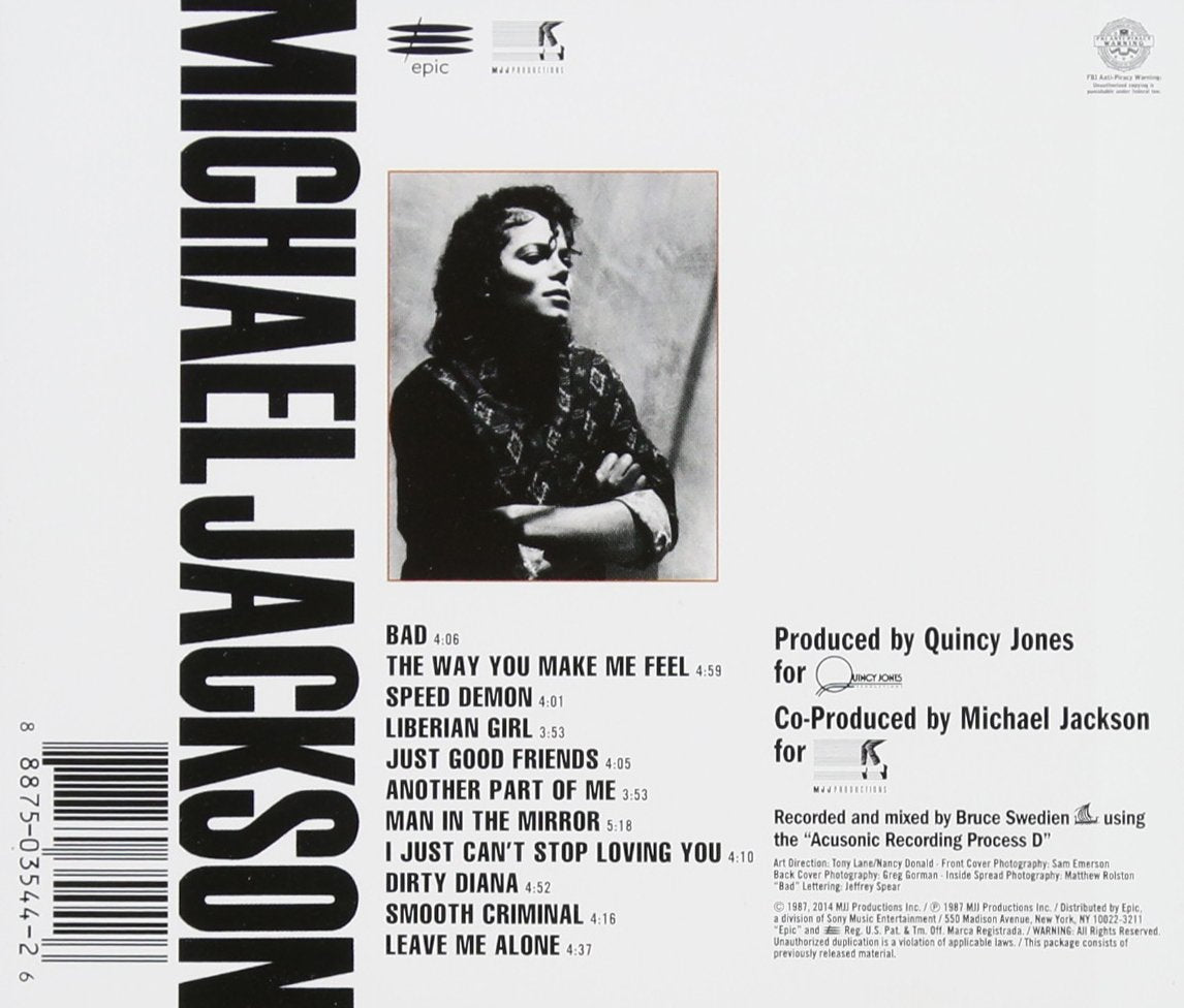 Michael Jackson - Bad CD