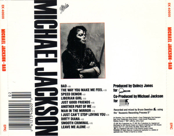 Michael Jackson - Bad CD