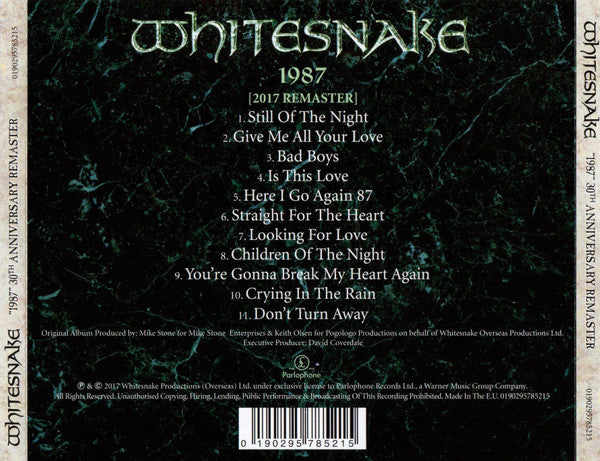 Whitesnake - 1987 (30th Anniversary Edition/Remastered) CD