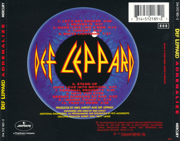 Def Leppard - Adrenalize CD