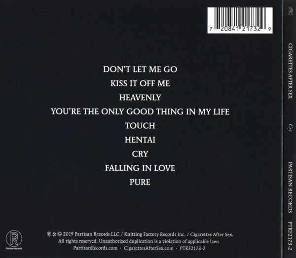 Cigarettes After Sex - Cry CD