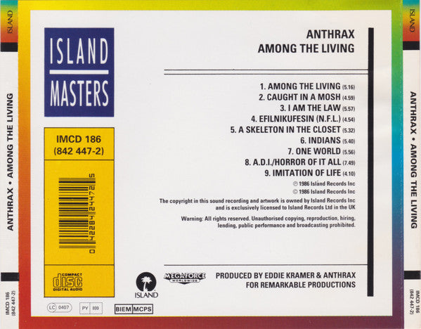 Anthrax - Among the Living CD