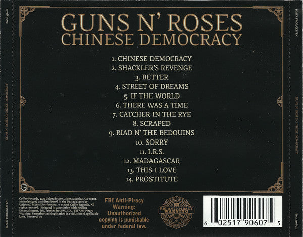 Guns N' Roses - Chinese Democracy CD