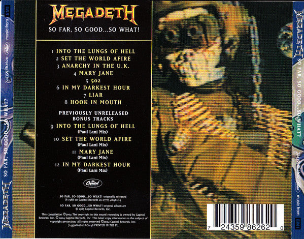 Megadeth - So Far, So Good...So What! CD