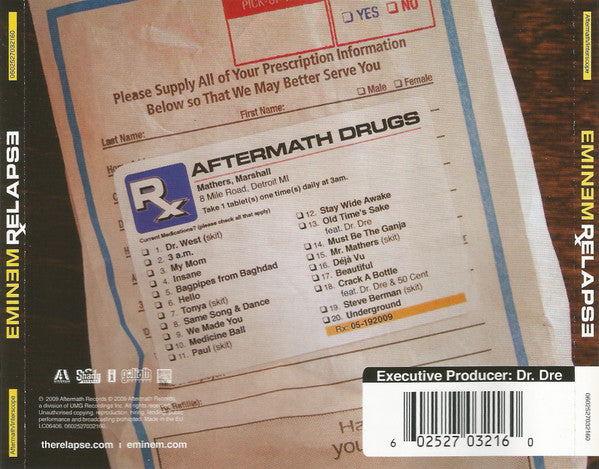 Eminem - Relapse CD