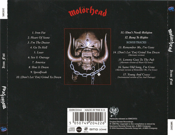 Motörhead - Iron Fist CD