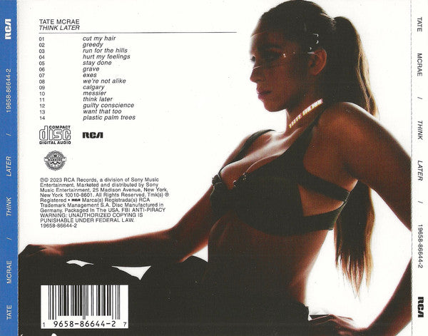 Tate McRae - Think Later CD