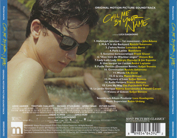 Call Me By Your Name Soundtracks CD