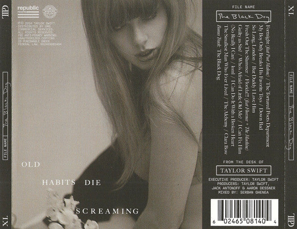 Taylor Swift - The Tortured Poets Department CD ("The Black Dog") with Poster!