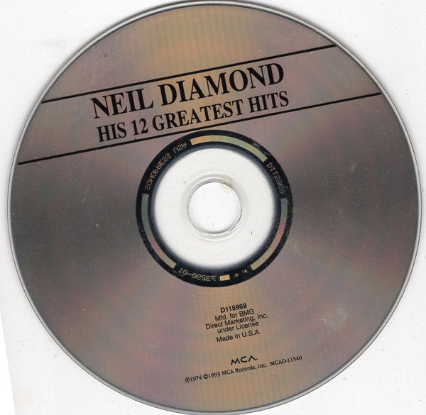 Neil Diamond - His 12 Greatest Hits CD