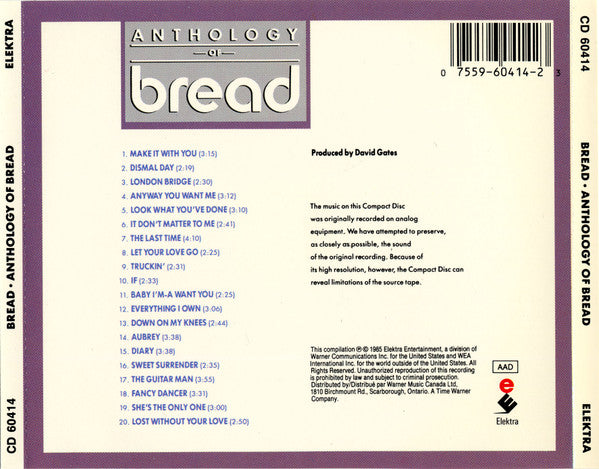 Bread - Anthology Of Bread CD