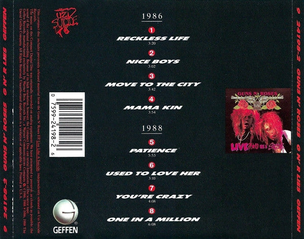 Guns N' Roses - G N' R Lies CD