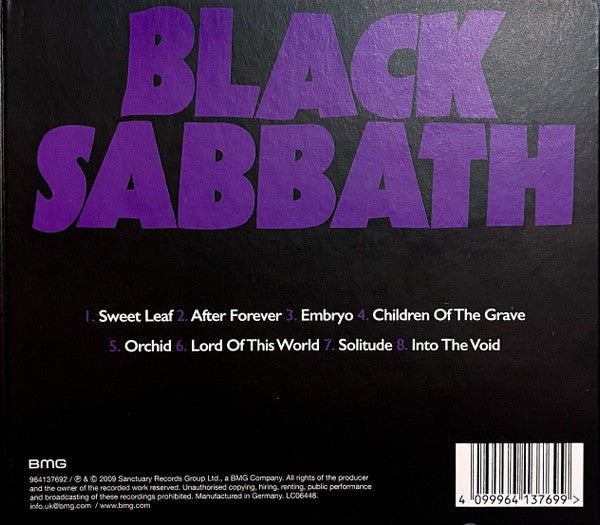 Black Sabbath - Master Of Reality CD