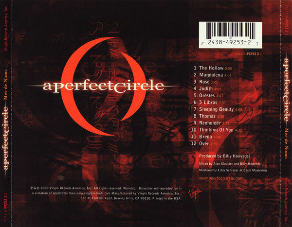 A Perfect Circle - Mer De Noms CD