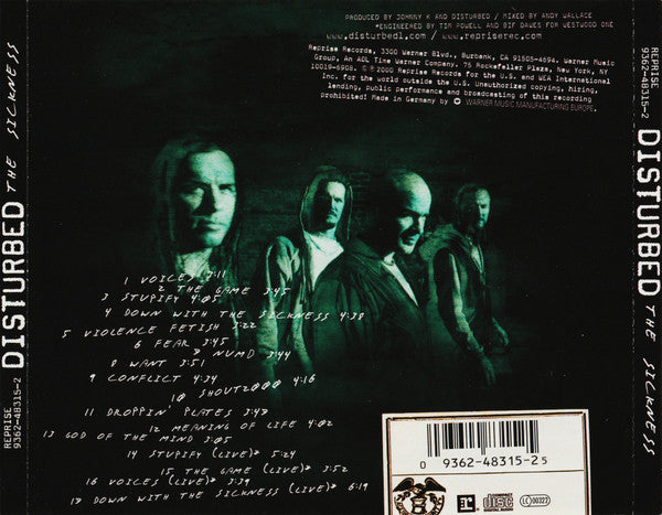 Disturbed - The Sickness CD