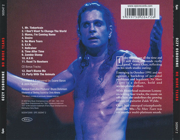 Ozzy Osbourne - No More Tears CD