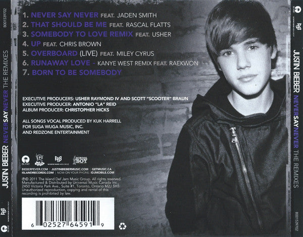 Justin Bieber - Never Say Never (The Remixes) EP CD