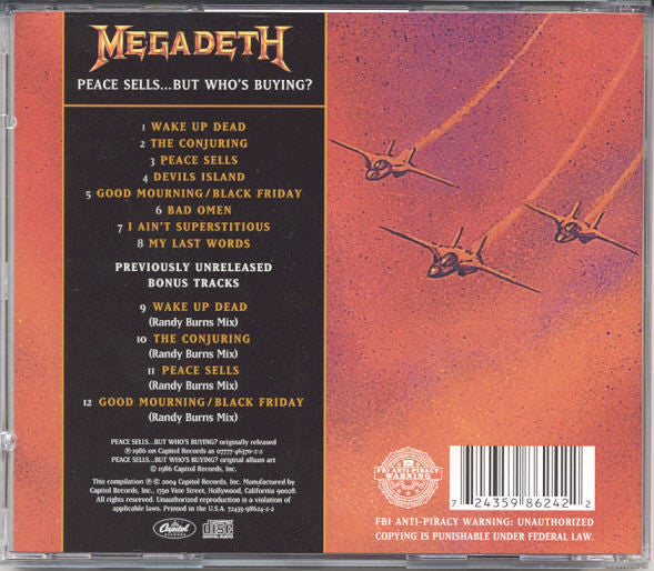 Megadeth - Peace Sells... But Who's Buying? CD