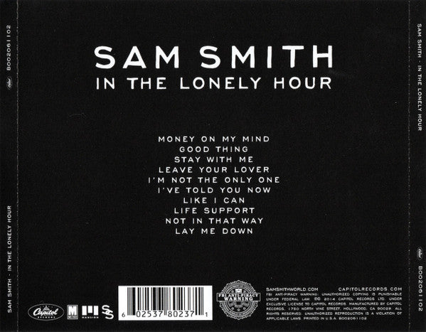 Sam Smith - In the Lonely Hour CD
