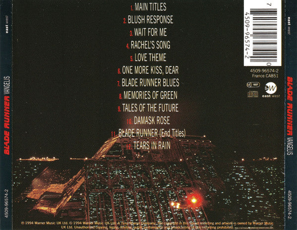 Vangelis - Blade Runner (Original Score from the Motion Picture) CD