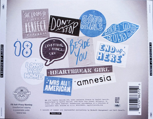 5 Seconds Of Summer - 5 Seconds Of Summer CD