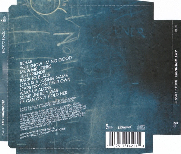 Amy Winehouse - Back To Black CD