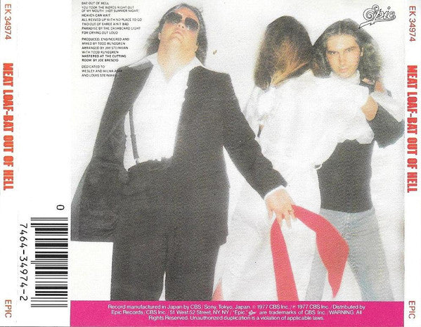 Meat Loaf - Bat Out Of Hell CD