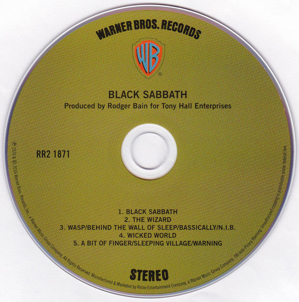 Black Sabbath - Black Sabbath Remastered CD