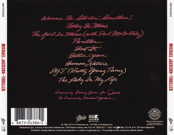 Michael Jackson - Thriller CD