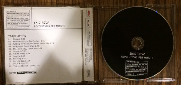 Skid Row - Revolutions Per Minute Promo CD