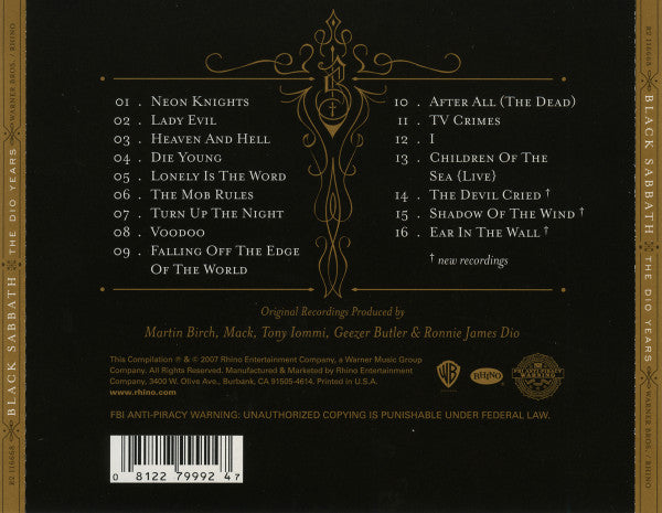 Black Sabbath - The Dio Years CD
