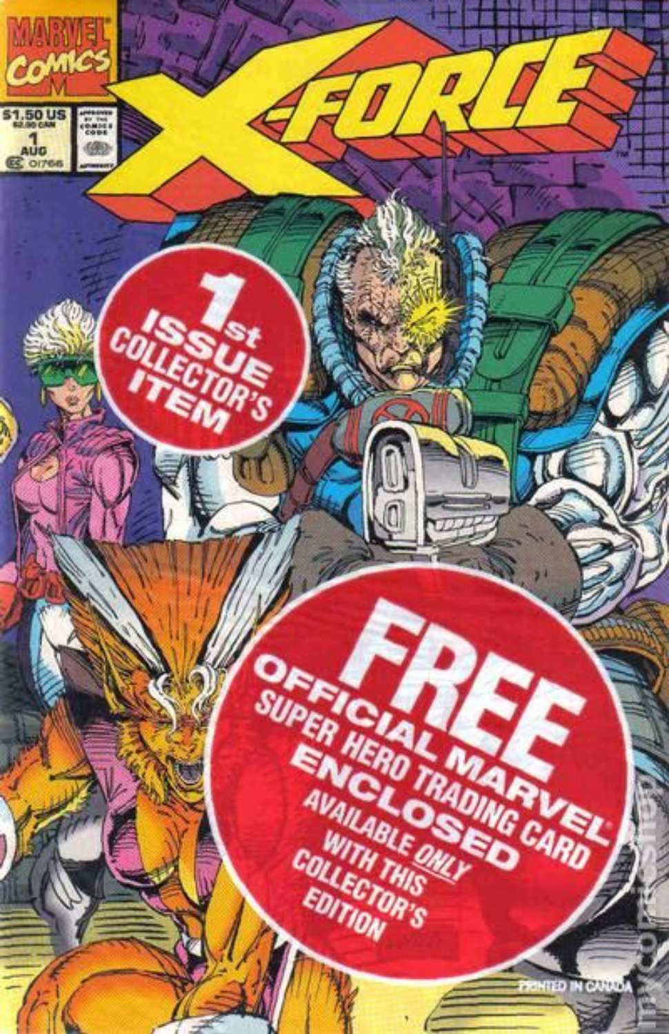 X-Force #1 (1991) [Polybagged + Trading Card]