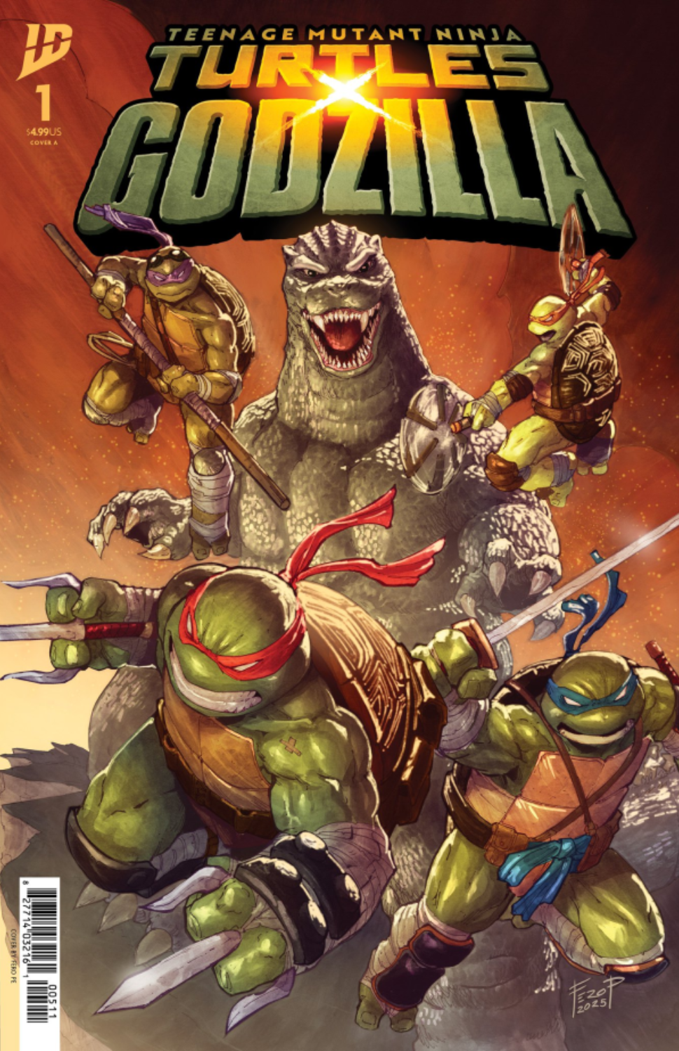 Teenage Mutant Ninja Turtles x Godzilla #1