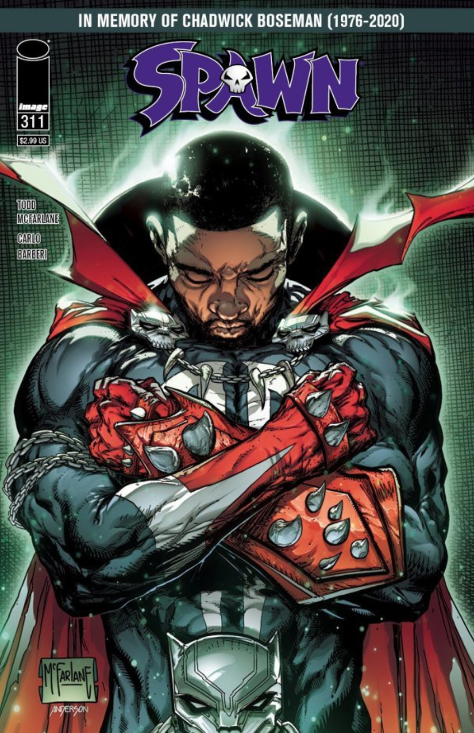 Spawn #311 (Todd McFarlane Chadwick Boseman Variant)