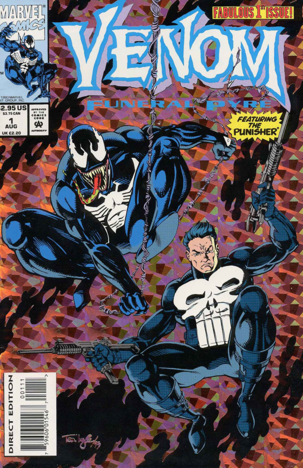 Venom: Funeral Pyre #1 (1993) [Foil Hologram Cover]