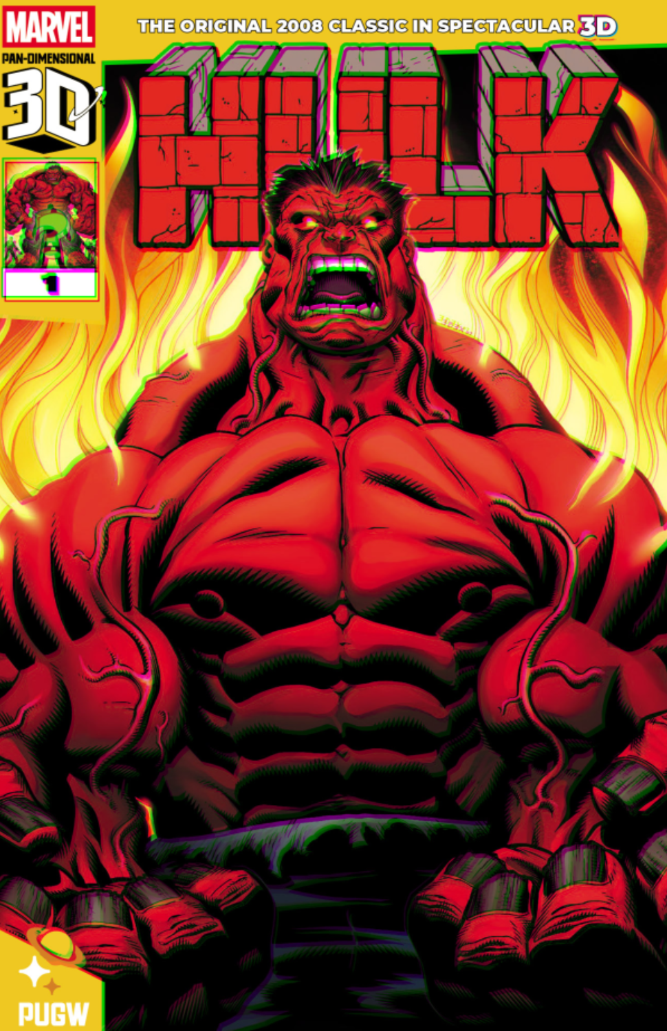 Red Hulk Pan Dimensional 3D Edition #1 [Polybagged]
