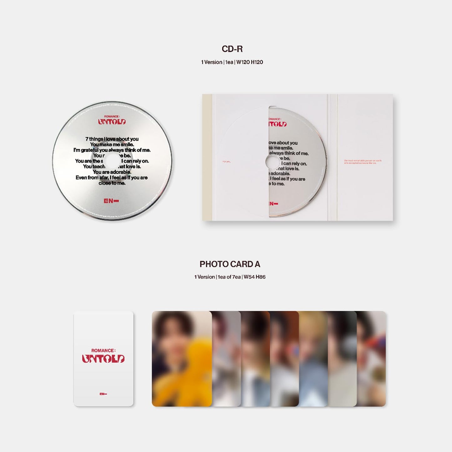 Enhypen - ROMANCE : UNTOLD (ENGENE ver.) CD