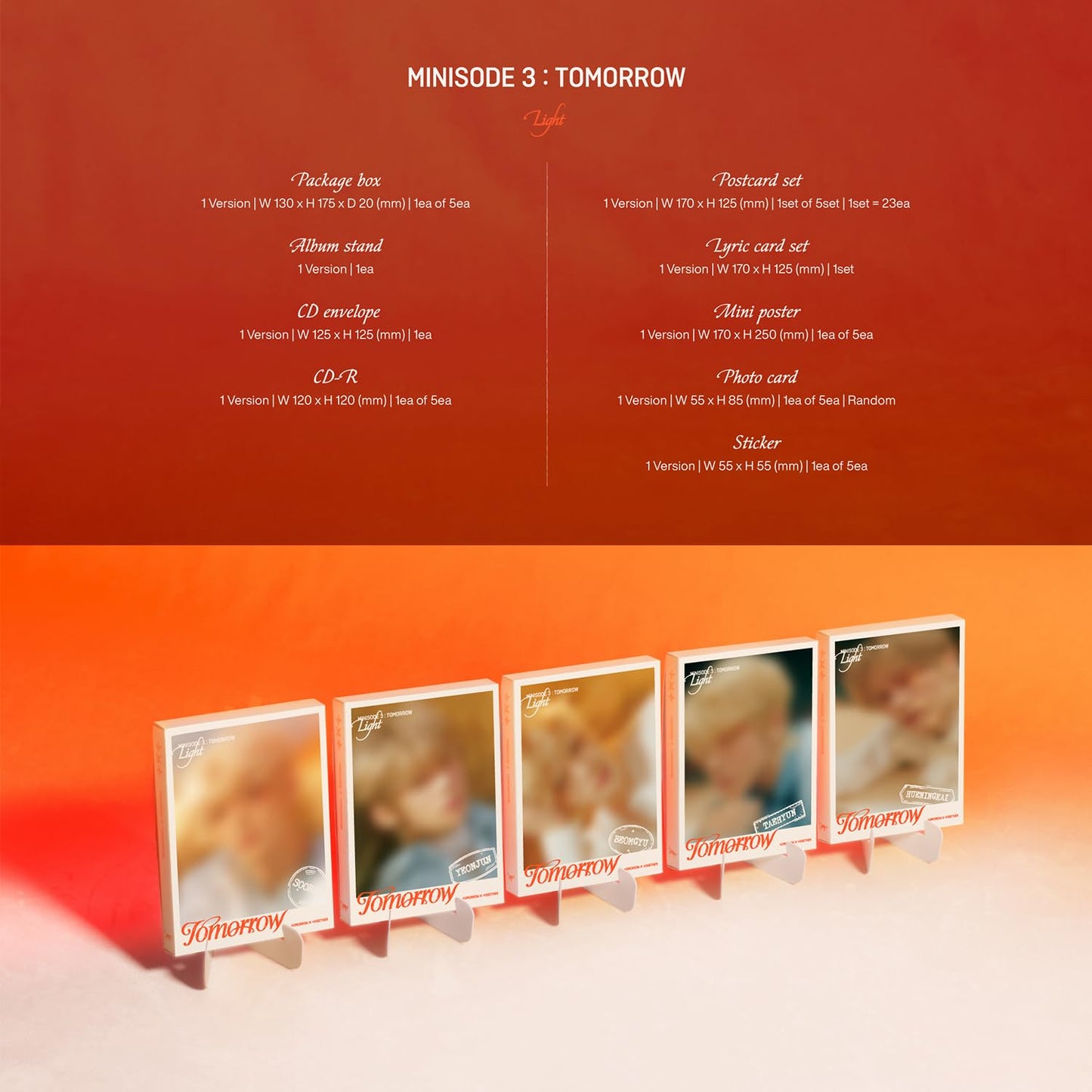 TXT (TOMORROW X TOGETHER) - MINISODE 3 "TOMORROW" LIGHT VER. CD