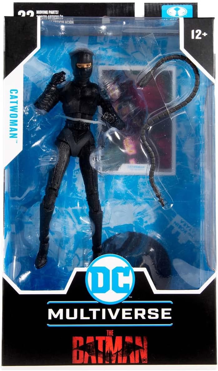 McFarlane 7-Inch Catwoman Action Figure with 22 Moving Parts, Collectible DC Batman Movie Figure with Stand Base and Unique Collectible Character Card