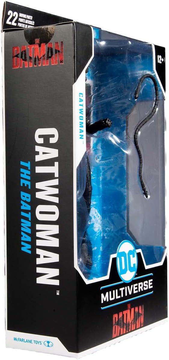 McFarlane 7-Inch Catwoman Action Figure with 22 Moving Parts, Collectible DC Batman Movie Figure with Stand Base and Unique Collectible Character Card