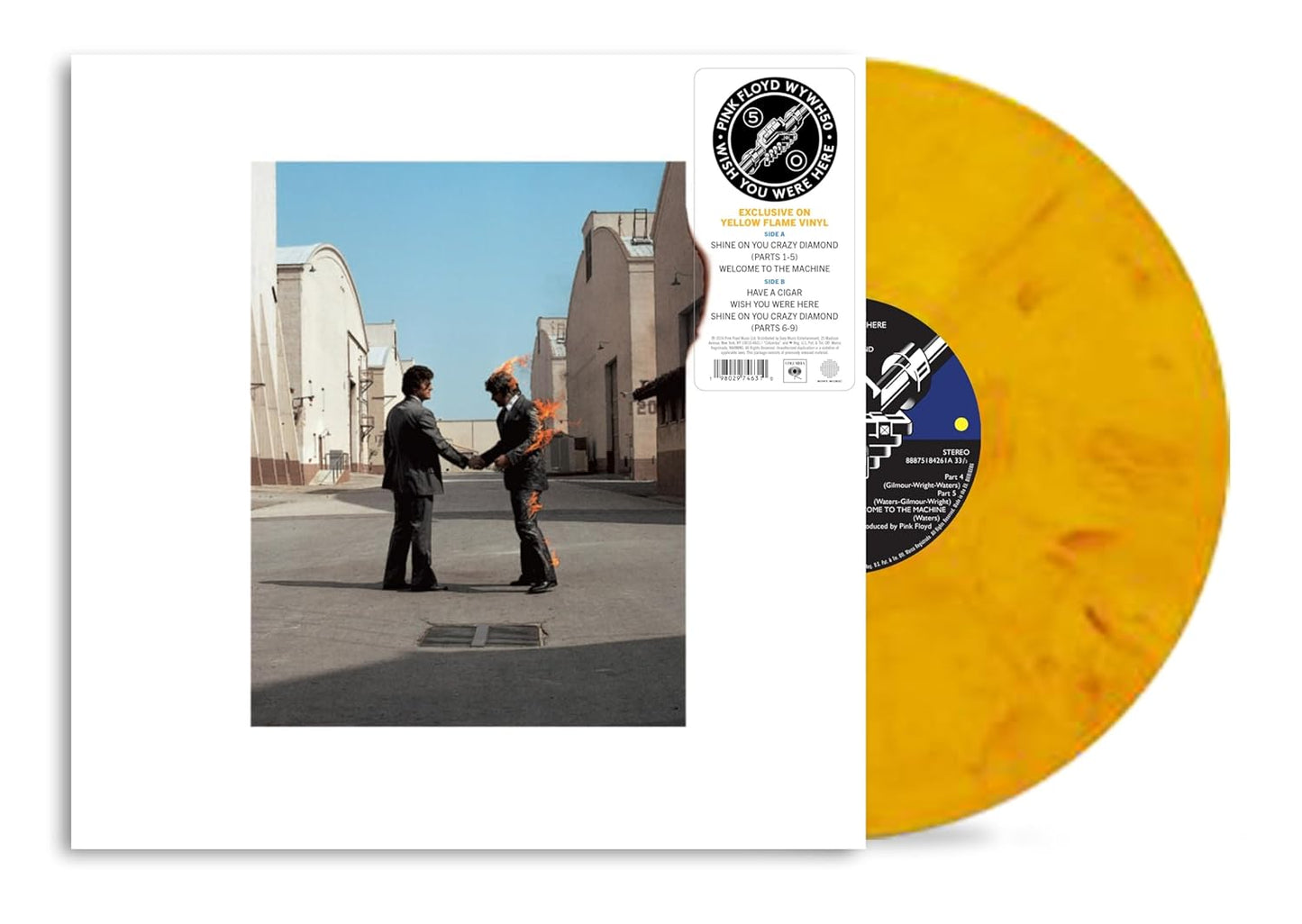 Pink Floyd - Wish You Were Here (50th Anniversary) Yellow Flame Vinyl
