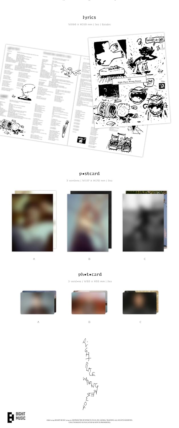 RM (BTS) Right Place, Wrong Person (Target Exclusive,  Ver. A) CD