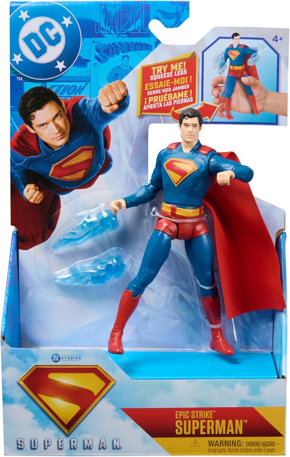 DC Comics - 15 cm Superman Figurine - Articulated Figure from the Movie - Super Hero and Super Villain - Collectible Toy