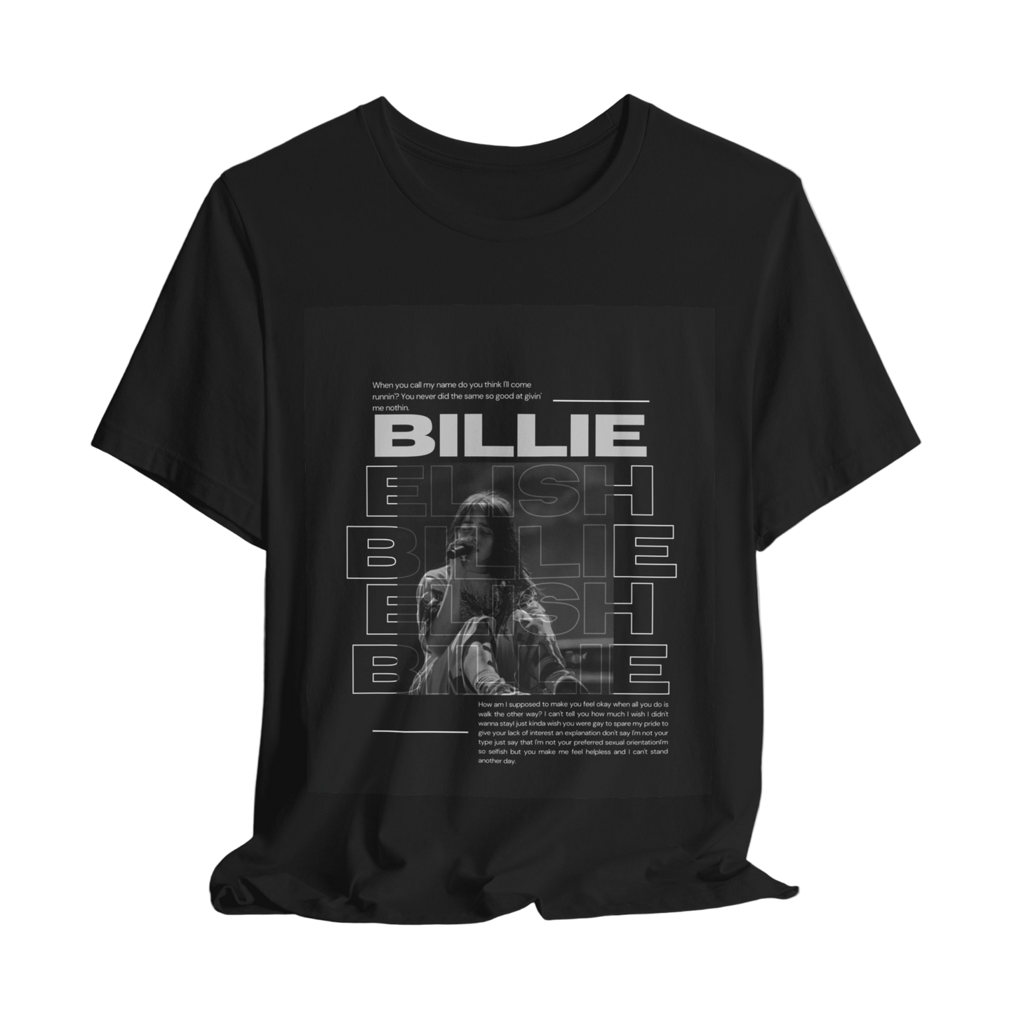 Oversized Black Billie Eilish T-shirt
