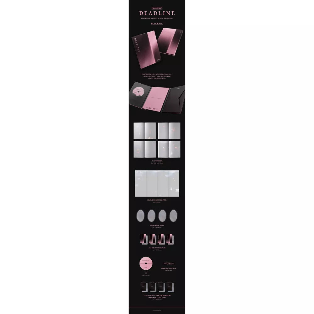 BLACKPINK - 3rd MINI ALBUM [DEADLINE] BLACK VER. CD