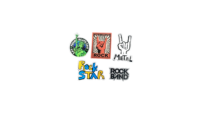 Metal Rock Stickers Pack