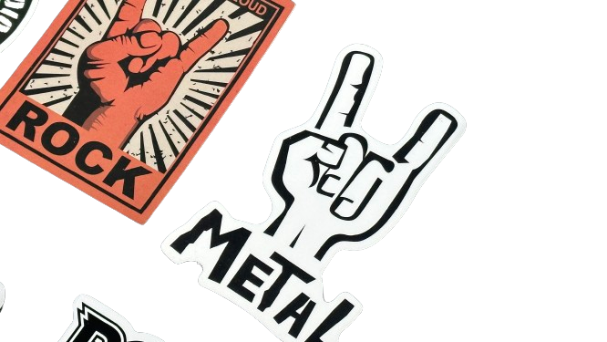 Metal Rock Stickers Pack
