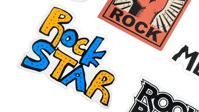 Metal Rock Stickers Pack